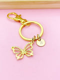 Gold Butterfly Charm Keychain, N131A