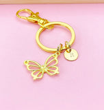 Gold Butterfly Charm Keychain, N131A