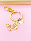 Gold Butterfly Charm Keychain, N131A