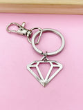 Silver Diamond Shaped Keychain, N116B