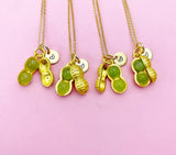 Gold Peanut Necklace Best Friends Birthday Gifts, Personalized Gifts, N5212A