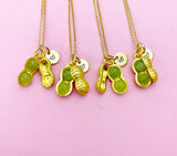 Gold Peanut Necklace Best Friends Birthday Gifts, Personalized Gifts, N5212A