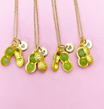 Gold Peanut Necklace Best Friends Birthday Gifts, Personalized Gifts, N5212A