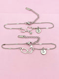 Silver or Gold Stethoscope Heart Bracelet, Medical Device Charm, Doctor Gift, Nurse Gift, Medical Student Gift, N5625