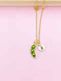 Sweet Pea, Pea in The Pod Charm Necklace in Gold, N5629