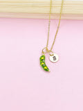 Sweet Pea, Pea in The Pod Charm Necklace in Gold, N5629