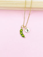 Sweet Pea, Pea in The Pod Charm Necklace in Gold, N5629