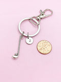 Silver Golf Charm Keychain, Golf Club Keychain, Golf Bag Charm, N5631