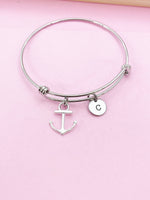 Silver Anchor Charm Bracelet, DN866