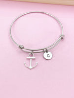 Silver Anchor Charm Bracelet, DN866