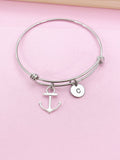 Silver Anchor Charm Bracelet, DN866