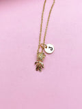 Gold Goldfish Charm Necklace, N2182