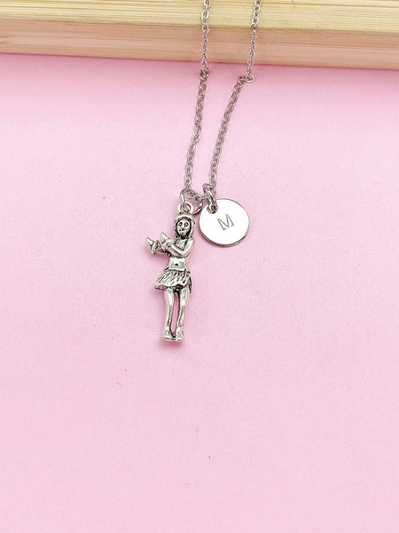 Hawaii Hula Dance Necklace in Gold or Silver, N3674