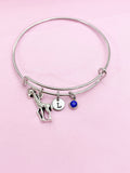 Silver Giraffe Charm Bracelet, Animal, N2670A