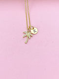 Gold Palm Tree Necklace, Coconut Tree Necklace, N2582