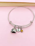 Silver Football Helmet Charm Bracelet, N681
