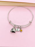 Silver Football Helmet Charm Bracelet, N681