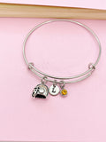 Silver Football Helmet Charm Bracelet, N681