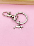 Silver Seal Charm Keychain, Animal Keyring