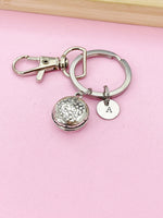 Silver Hamburger Keychain, Hamburger Charm, Burger Jewelry, Junk Food, Foodie Gift, Personalized Gift, Christmas Gift, N721A