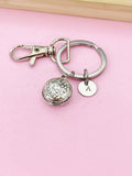 Silver Hamburger Keychain, Hamburger Charm, Burger Jewelry, Junk Food, Foodie Gift, Personalized Gift, Christmas Gift, N721A