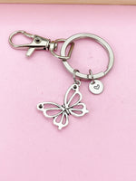 Silver Butterfly Charm Keychain, N131B