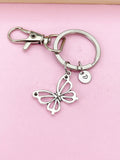 Silver Butterfly Charm Keychain, N131B