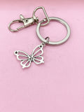 Silver Butterfly Charm Keychain, N131C