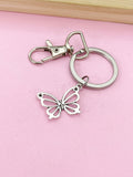 Silver Butterfly Charm Keychain, N131C