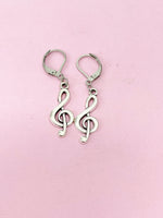 Treble Clef Music Note Earrings, N4615