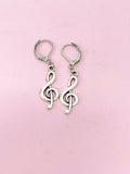 Treble Clef Music Note Earrings, N4615