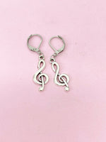 Treble Clef Music Note Earrings, N4615