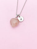 Strawberry Quartz Necklace Natural Gemstone Jewelry, Birthday Gifts, Personalized Customized Gifts, N5240