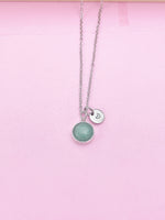 Aventurine Necklace, Green Aventurine Gemstone Jewelry, N3838