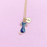 Gold Black Cat Necklace, N3364