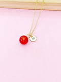 Gold Natural Carnelian Necklace, N5384