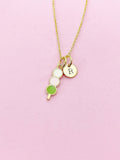 Japanese Dango Necklace, Japanese Dango Charm, Japanese Dango Jewelry Gift, Personalized Initial Gift, N4433