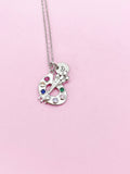 Silver Artist Palette Necklace, N4054B