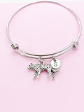 Leopard Bracelet, Big Cat, Personized Initial Bracelet, N4954