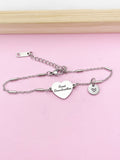 Great Grandmother Bracelet, Personalized Initial Stainless Steel Charm
