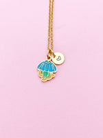 Gold Jellyfish Necklace, AN5633