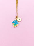 Gold Jellyfish Necklace, AN5633