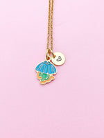 Gold Jellyfish Necklace, AN5633