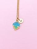 Gold Jellyfish Necklace, AN5633