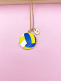 Gold Water Polo Ball Charm Necklace, N5637