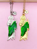 Gold or Silver Saint Jude Charm Necklace, N5640