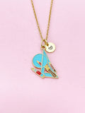 Gold Ruler Protractor Charm Necklace, Bracelet or Keychain Option, N5649