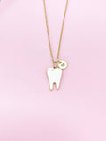 Gold Molar Teeth Tooth Charm Necklace, Bracelet or Keychain Option, N5650