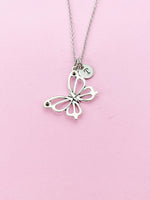 Silver Butterfly Charm Necklace, N131