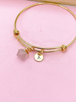 Rose Quartz Bracelet, Natural Gemstone Jewelry, N3926